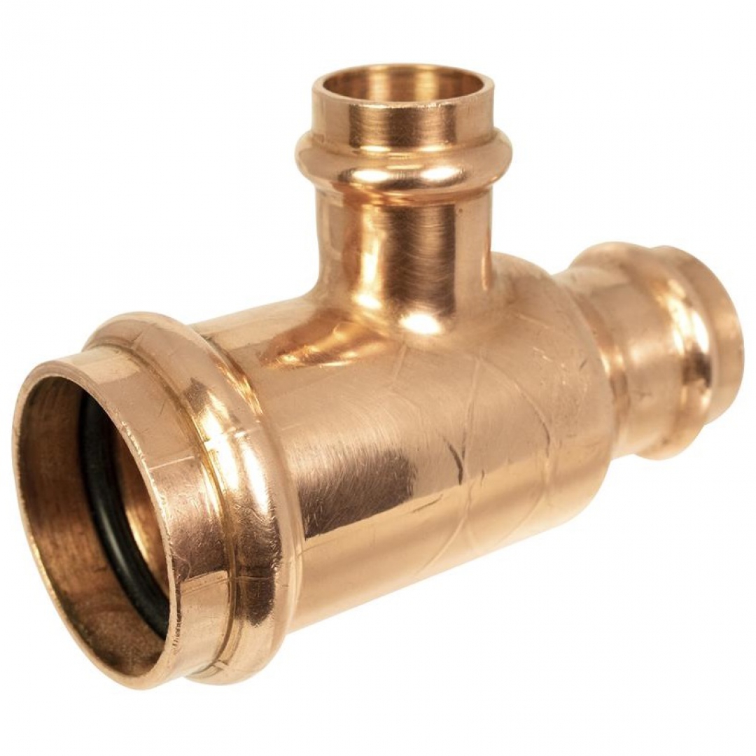 APOLLO VALVES APOLLO VALVES Copper Press Reducing Tee - P x P x P APOLLO VALVES APOLLO VALVES Copper Press Reducing Tee - P x P x P